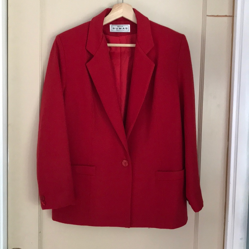 Dumas vintage red wool blazer